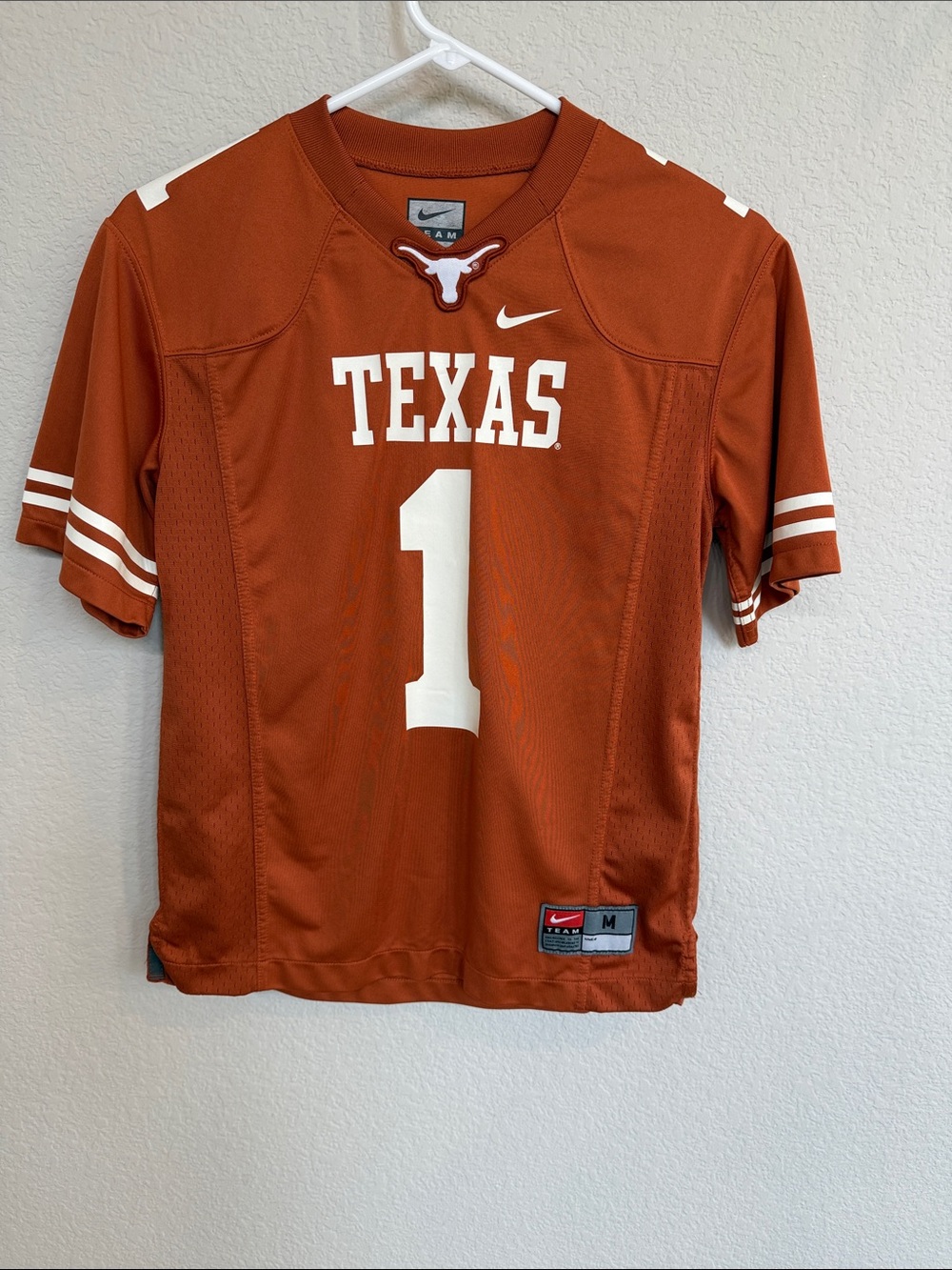 Nike Kids' Texas Burnt Orange Football Jersey with White Accents